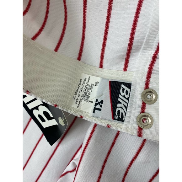 VTG RETRO NEW W/TAGS Bike pinstripe white red baseball pants, XL - Picture 5 of 5